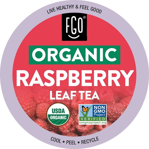 Té FGO Biológico de Hoja de Frambuesa en Cápsulas K-Cup de 24 unidades