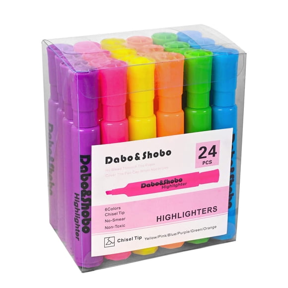 Set de rotuladores Dabo & Shobo, 24 rotuladores de colores, tinta líquida