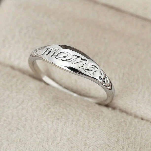 Mama Letter Ring - Perfect Mother's Day Gift for Women - Simple and Stylish Design