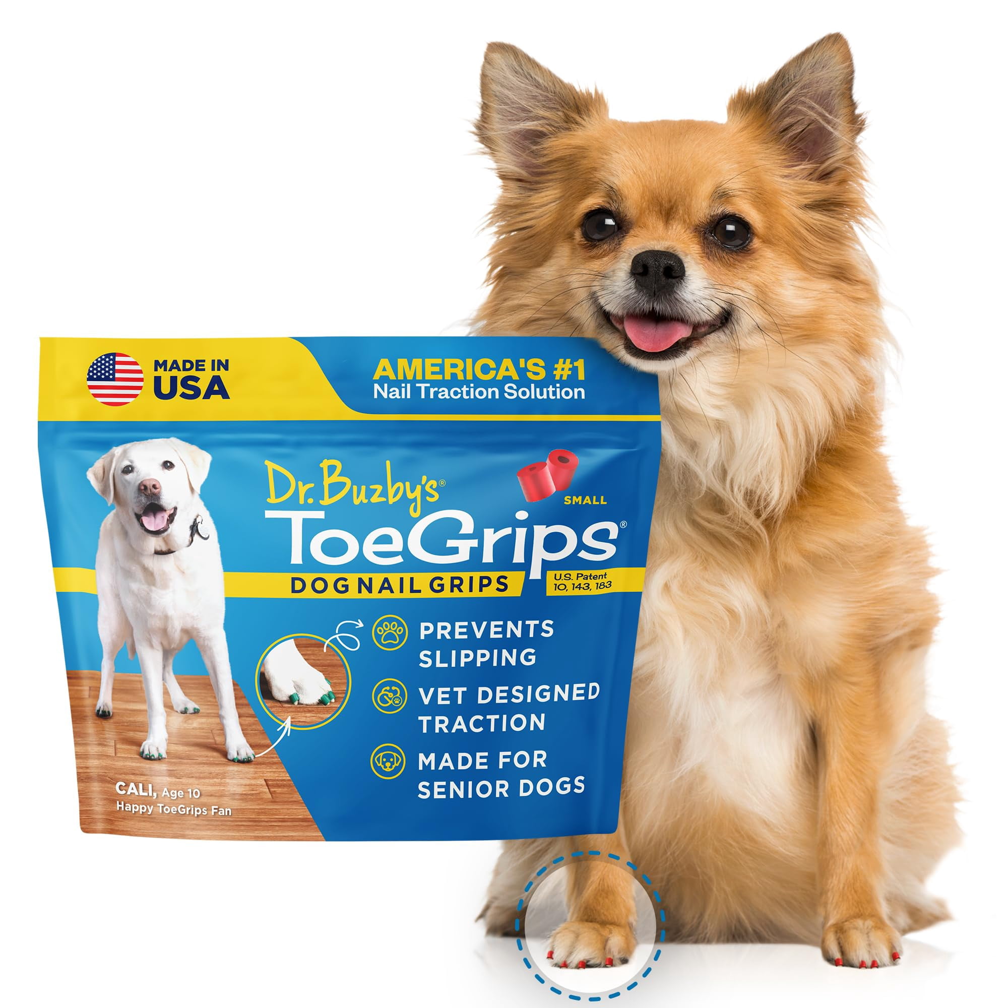 Nail Grips Dr. Buzby's ToeGrips para perros, talla pequeña