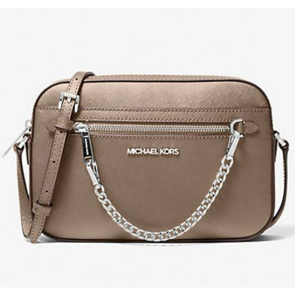 Cartera Michael Kors Bolso Crossbody con Zíper de Cuero Saffiano para Mujer, Dusk