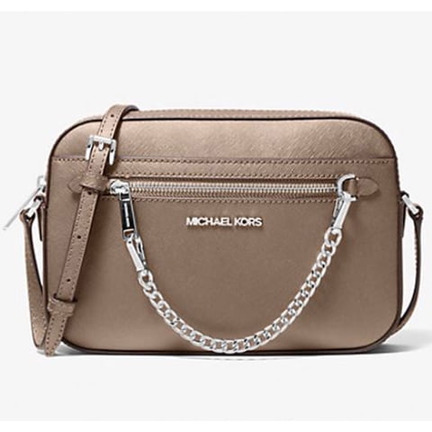Cartera Michael Kors Bolso Crossbody Con Zíper De Cuero Saffiano Para Mujer, Dusk