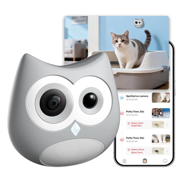 Cámara para Caja de Arena SiiPet LitterLens con Monitoreo de Salud para Gatos por IA
