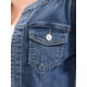 thumbnail image 5 of INSPIRE CHIC Chaqueta de Mezclilla para Mujer sin Cuello 2026 Cárdigan de Manga Larga Chaquetas de Jean 2XL Gris Azul, 5 of 6