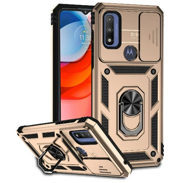 Estuche GANGXUN para Motorola Moto G Play 2023, soporte giratorio 360°, estilo mecánico y magnético