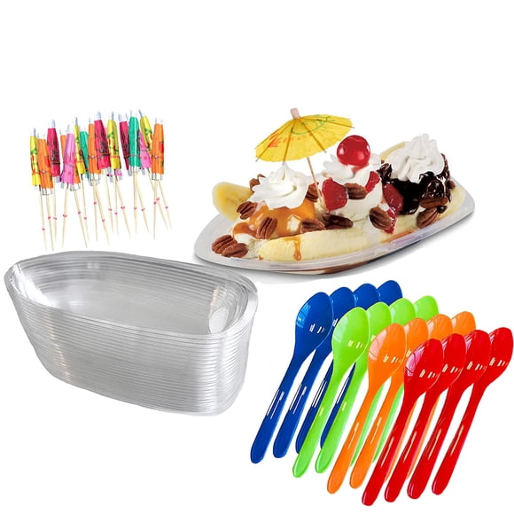 Papel Banana Split Boats Out-the Box, plástico transparente, 360 ml