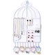 thumbnail image 1 of Organizador colgante para joyas, organizador de metal blanco para collares y pendientes, estantería para guardar joyas, pulseras, collares y pendientes, torre para joyería, C0079, 1 of 7