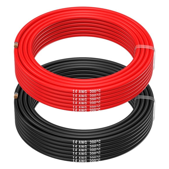MMOBIEL Cable eléctrico de silicón 14 AWG - calibre 14 (2.08 mm²) cable de cobre estañado de 2.5 m /