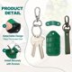 thumbnail image 3 of Uxcell Cubierta de Llaveros de Cuero Protector de Llaves RFID con Clips Verde, 3 of 7