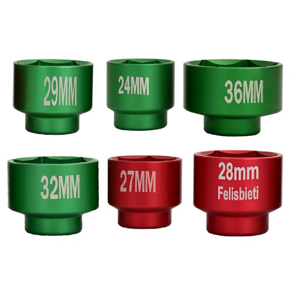 Juego de 6 vasos para filtro de aceite Felisbieti 36 mm‑24 mm