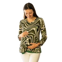 Mitima - Chaleco Maternal Y Lactancia Geo Verde Xl