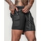 thumbnail image 1 of Short Gimnasio Hombre Con Calza Y Bolsillo Para Celular gris L, 1 of 4