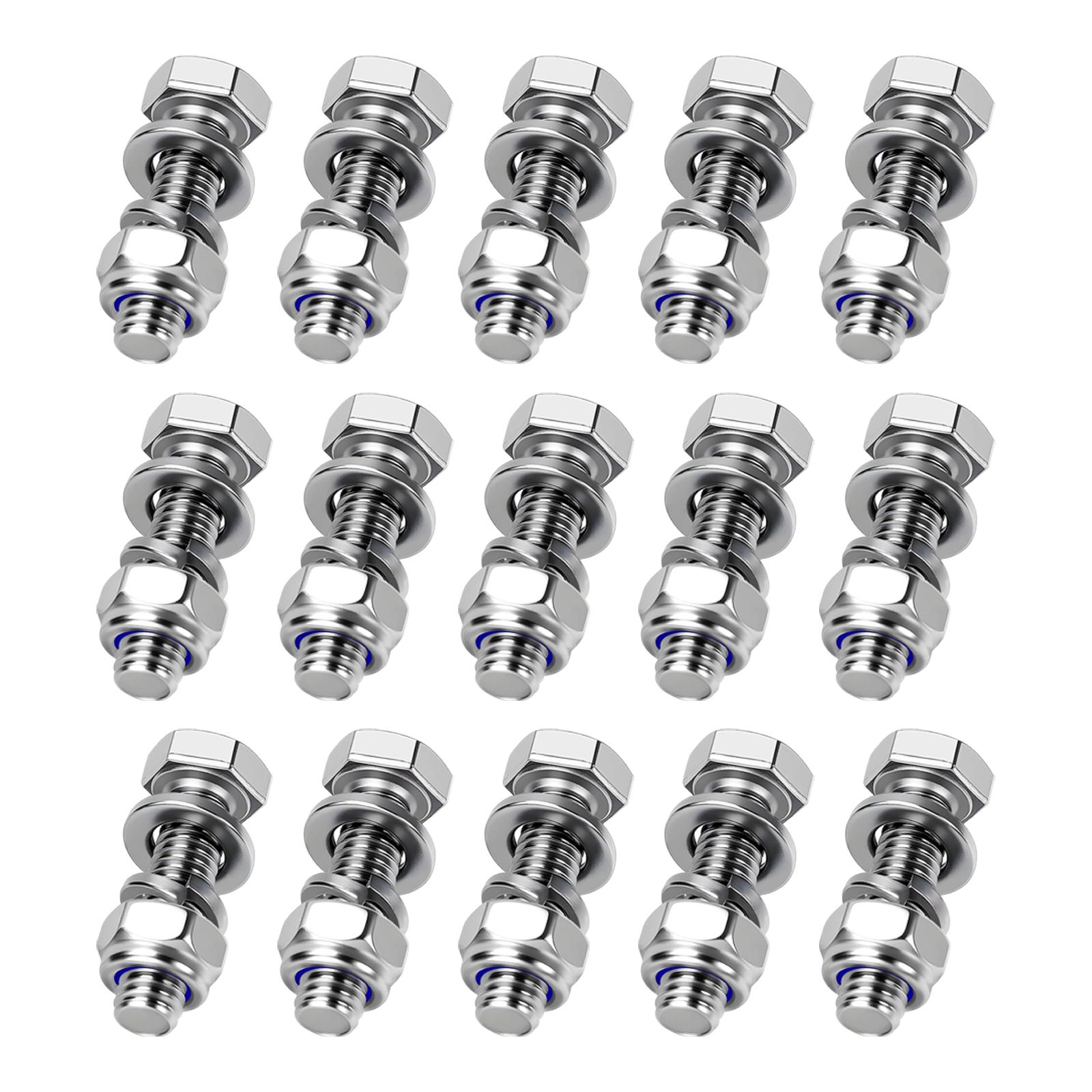 Ioensy - 15 Tornillos Hexagonales M8 X 20 Mm Para Mantenimiento De Maquinaria De Diversos Equipos