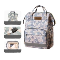 Mochila Maternal Impermeable Con Usb Lubabycas Gris