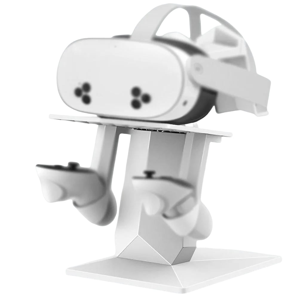 Genérico - Compatible Con Meta Quest 3s Vr Headset Stand - Estación De Montaje De Pantalla Ajustable Con Diseño De Ahorro De Espacio, Soporte 3s Para Accesorios Vr-blanco