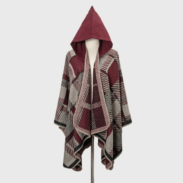 Cozy & Stylish Oversized Geometric Print Blanket Shawl with Tassel Wrap - Perfect for Outdoor Wind Protection!
