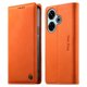 thumbnail image 1 of Funda Billetera de Cuero para [Xiaomi Redmi 13], Bloqueo RFID, Tarjetas y Soporte Naranja, 1 of 5