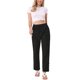 thumbnail image 2 of INSPIRE CHIC Pantalones de Lino para Mujer Verano Casual de Cintura Alta con Cordón de Algodón Pantalones Largos L Negro, 2 of 6