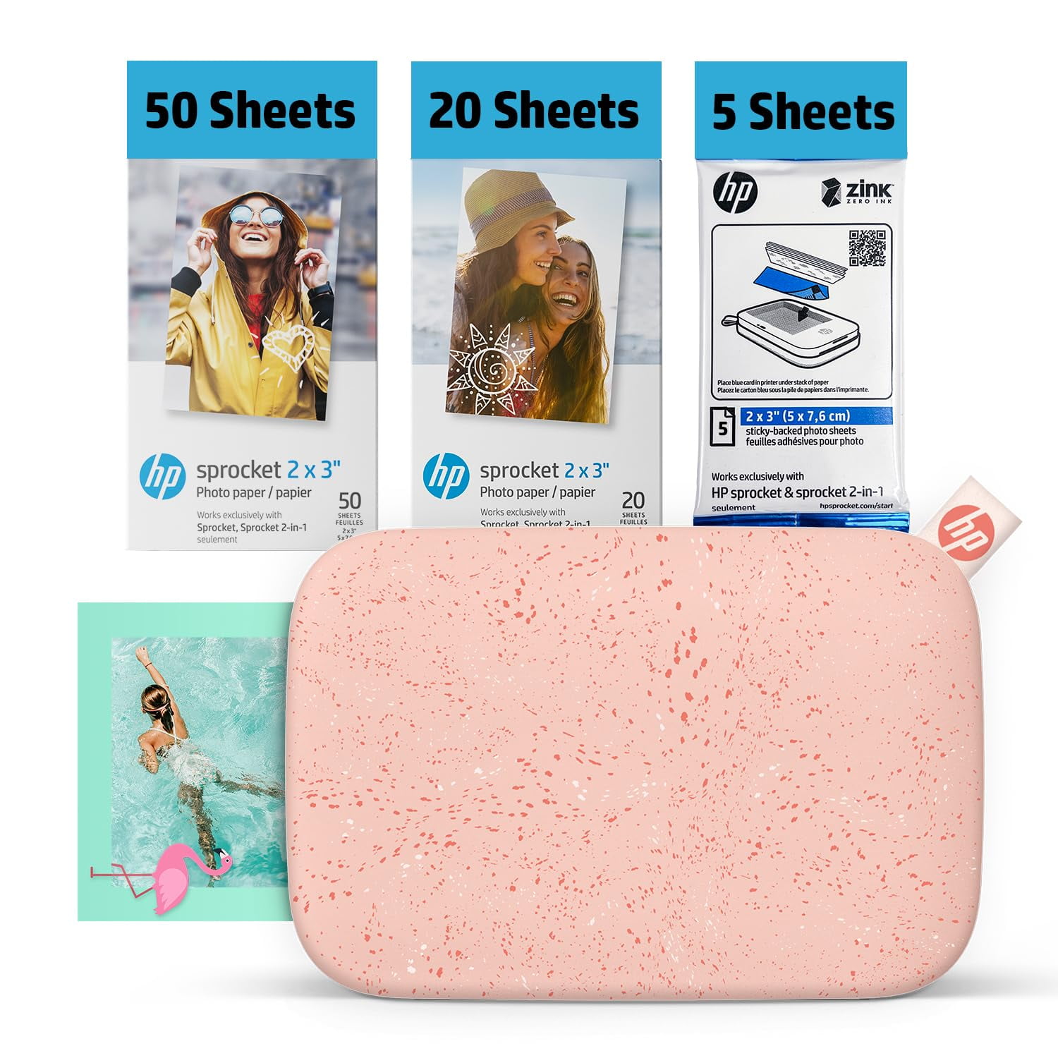 Impresora Fotográfica Hp Sprocket 2x3 Bluetooth Portátil Rosa