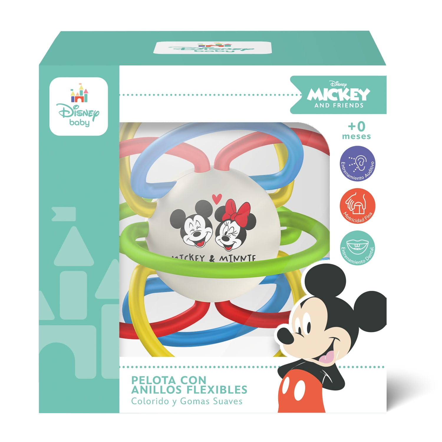 Pelota Con Anillos Flexibles Disney Baby