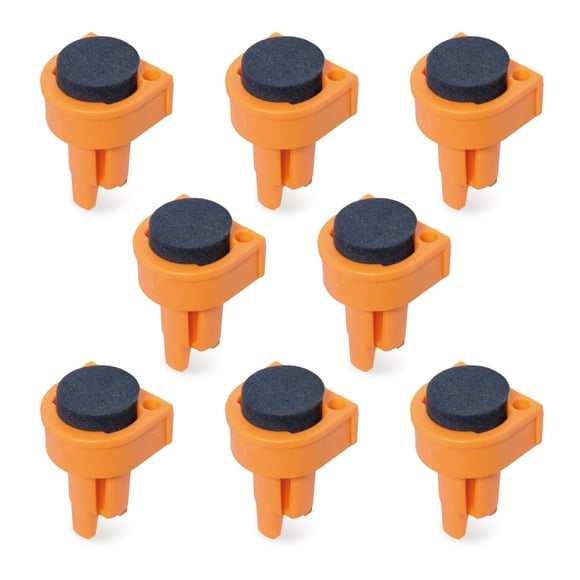 POWERTEC 8 piezas de perros de banco de nailon con inserto de EVA para orificios de 19 mm