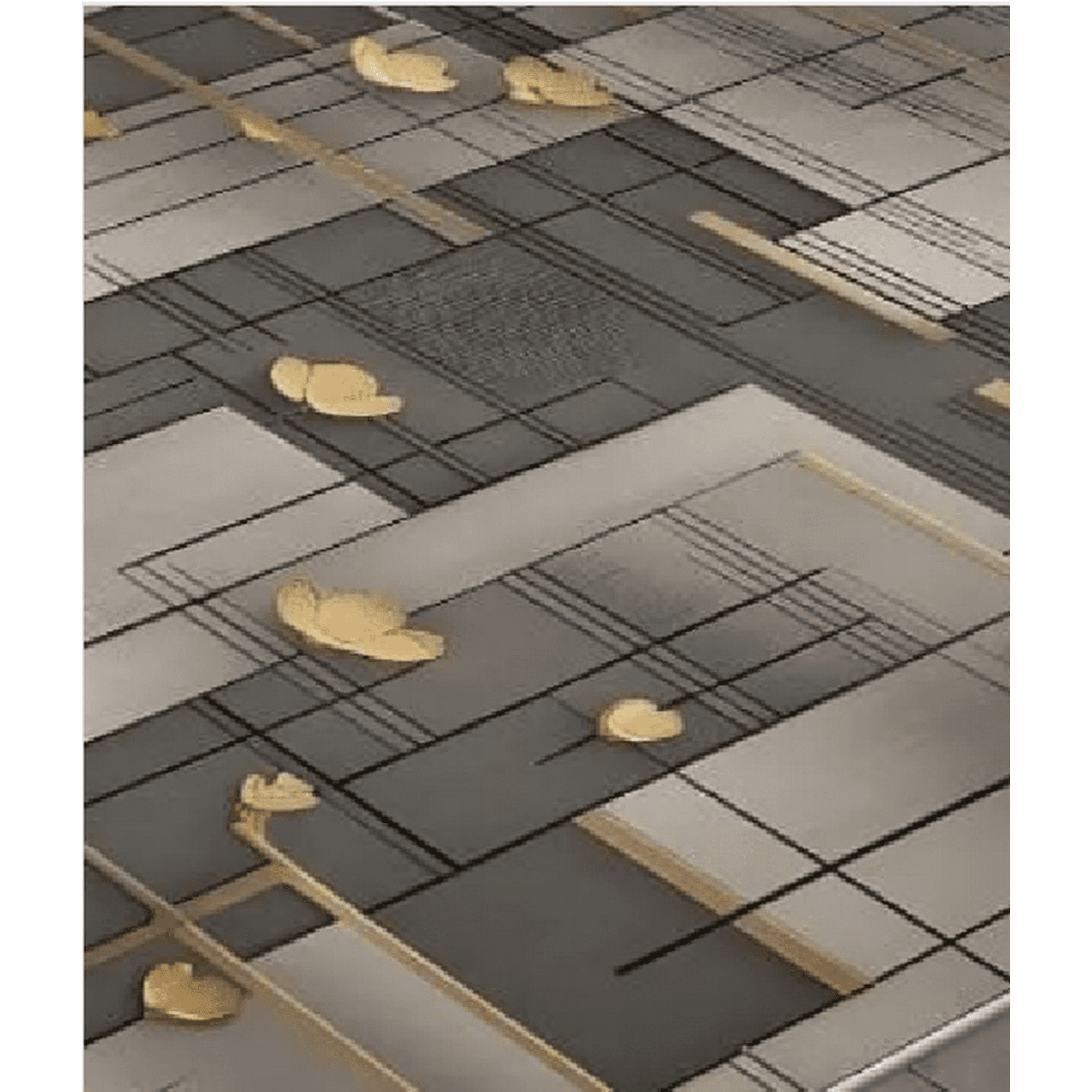 Genérico - Alfombra Living Con Diseños, Tipo Diseño 28