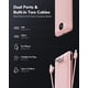 thumbnail image 2 of Cargador portátil Power Bank VRURC de 10000 mAh con enchufe de pared, color rosa, 2 of 9