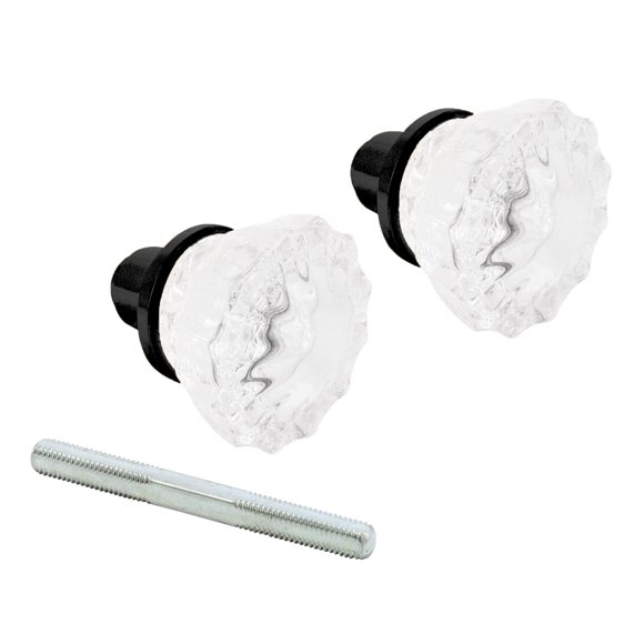 Pomos de puerta Prime-Line E 28318 de vidrio estriado negro mate