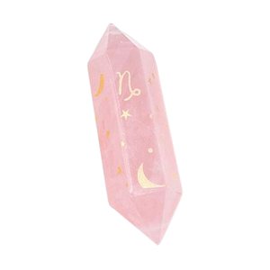 Magideal - Varita De Cristal 6 Piedra De Energía Pulida Facetada Varitas De Doble Punto Cristal De Fluorita Natural Para Colección De Meditación Decoración Rosa