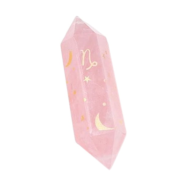 Varita de cristal 6 Piedra de energía pulida facetada Varitas de doble punto Cristal de fluorita natural para colección de meditación Decoración Rosa
