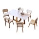 thumbnail image 2 of Juego De Comedor Wood 6 Sillas Rectangular Mdf Y Vidrio Café Claro, 2 of 16
