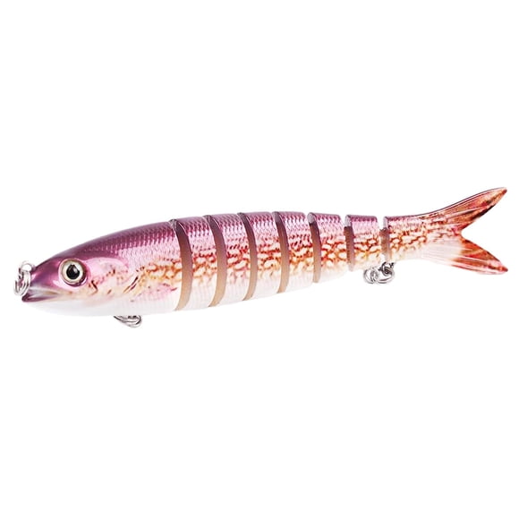 Ojos Realistas 8 Segmentos Cebo Biónico Anzuelos Triples Señuelo De Pesca De Carpa Rosa
