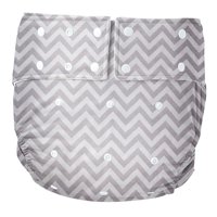 Magideal - Pañal De Tela Impermeable Para Adultos, Pantalón Ajustable Elástico Lavable Para Incontinencia Para Ancianos Discapacitados, Tamaño De Cintura Ajustab Raya Gris