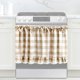 thumbnail image 1 of Falda para horno cyberplex 77 cm Beige/Blanco a cuadros con encaje, 1 of 4