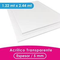 Mgraf - Plancha Acrílico Transparente 5 Mm Espesor 1.22X2.44 Mts