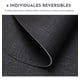 thumbnail image 2 of Set 4 Individuales Ecocuero Impermeables Antimanchas Reversibles Jaspeado Negro, 2 of 9