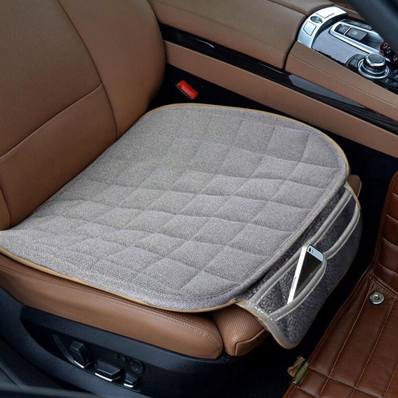 Juego de 2 fundas para asiento de coche Suninbox de 48 cm gris en lino
