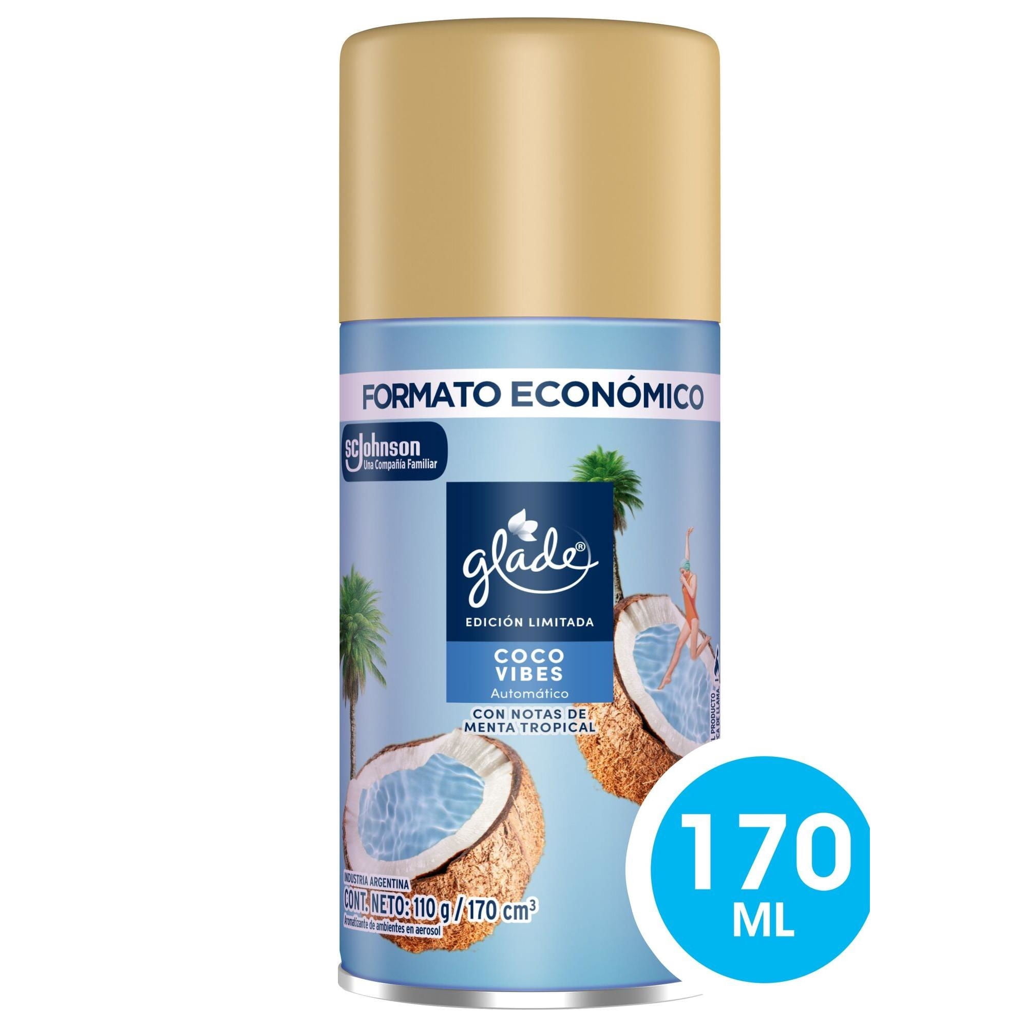Glade - Aromatizante Ambiental Repuesto Aerosol Coco Lata