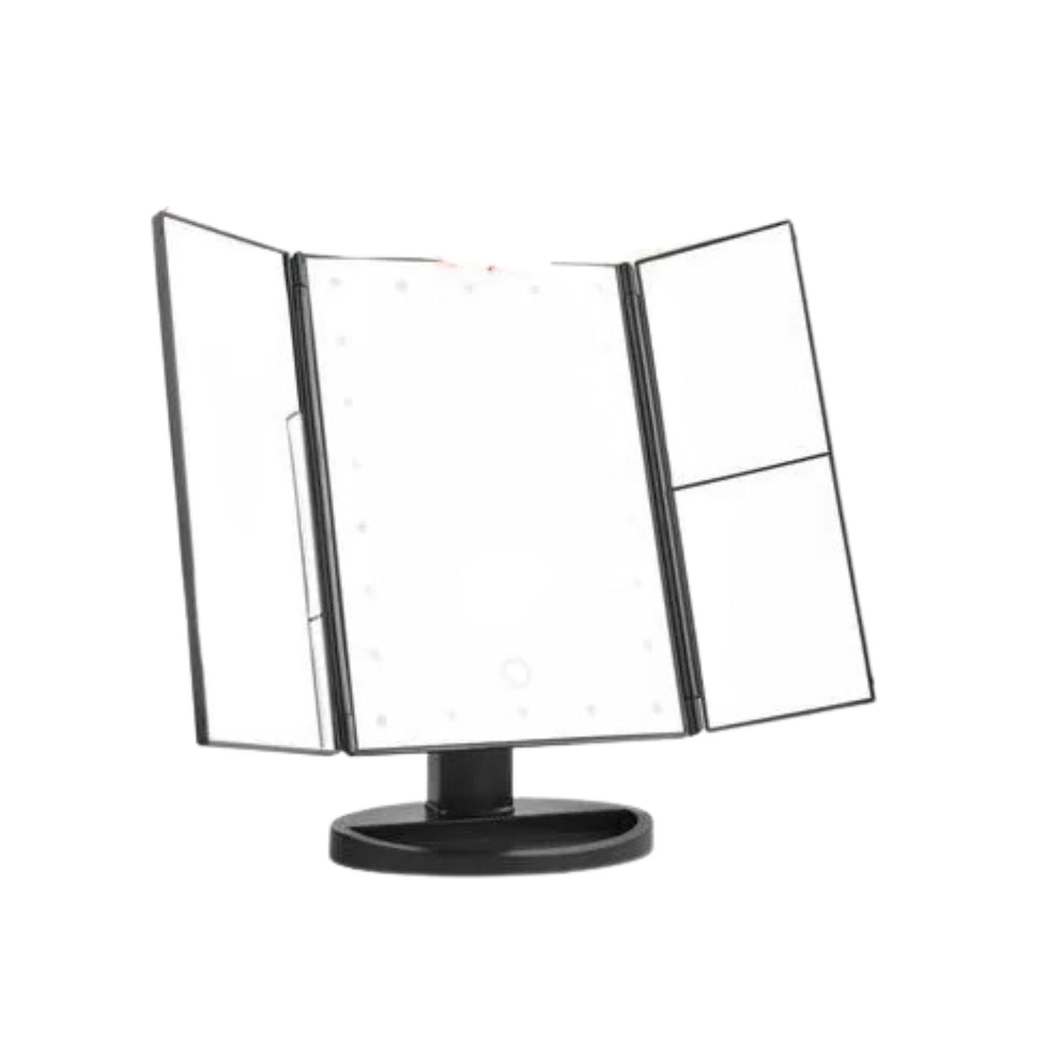 Disparo - Espejo Triple Desplegable Luces Led 34cm Maquillaje 22 Luces