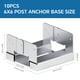 thumbnail image 4 of Base de poste galvanizada de 6 x 6 para hormigón, paquete de 10 con acceso., 4 of 8