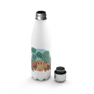 Creango - Botella Agua Termica Gato Jardinero De Acero Inoxidable