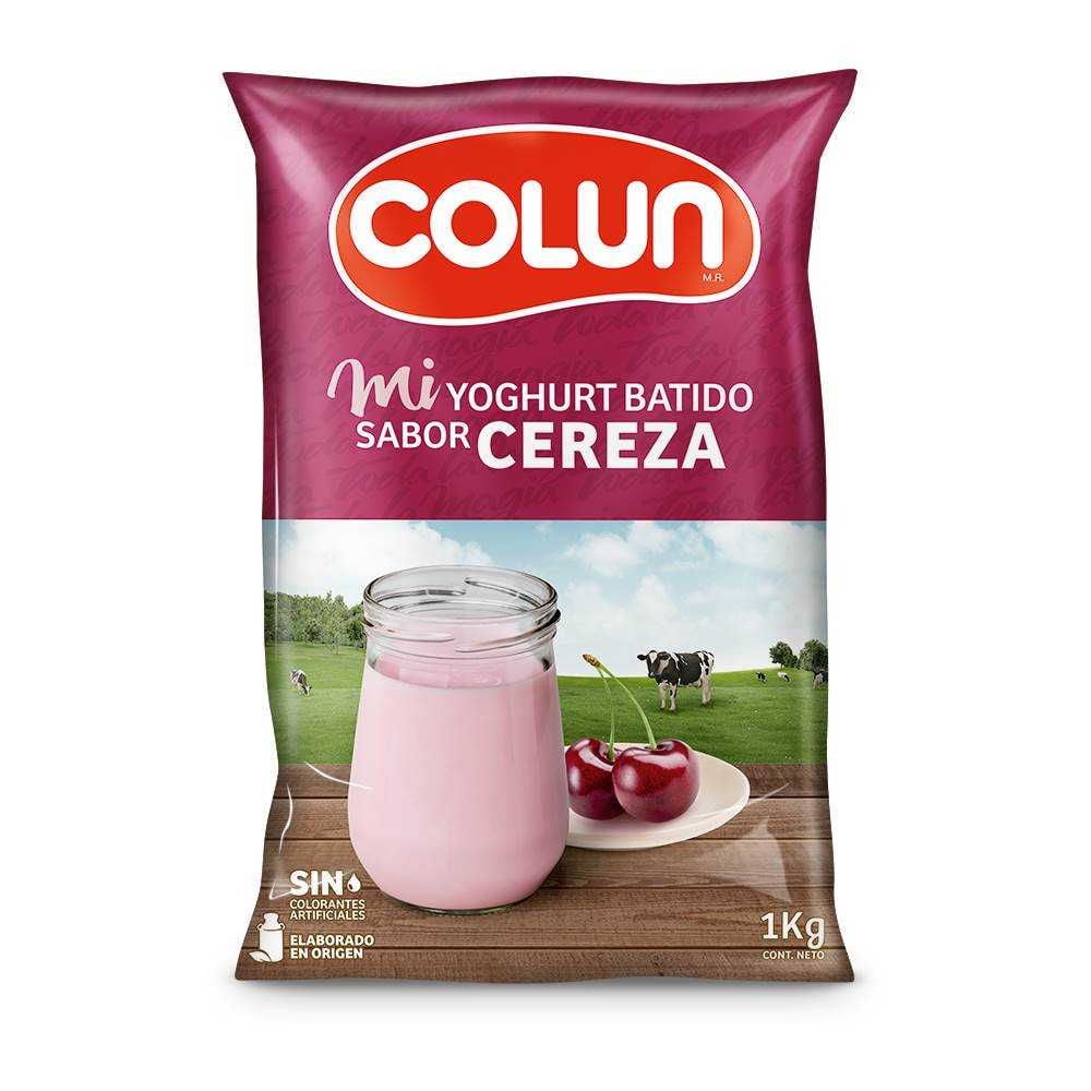 Yoghurt Batido Sabor Cereza Bolsa 1 Kg Colun