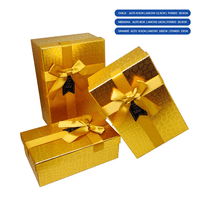 Genérico - Caja Rectangular Triple Print Dorado X1Uni