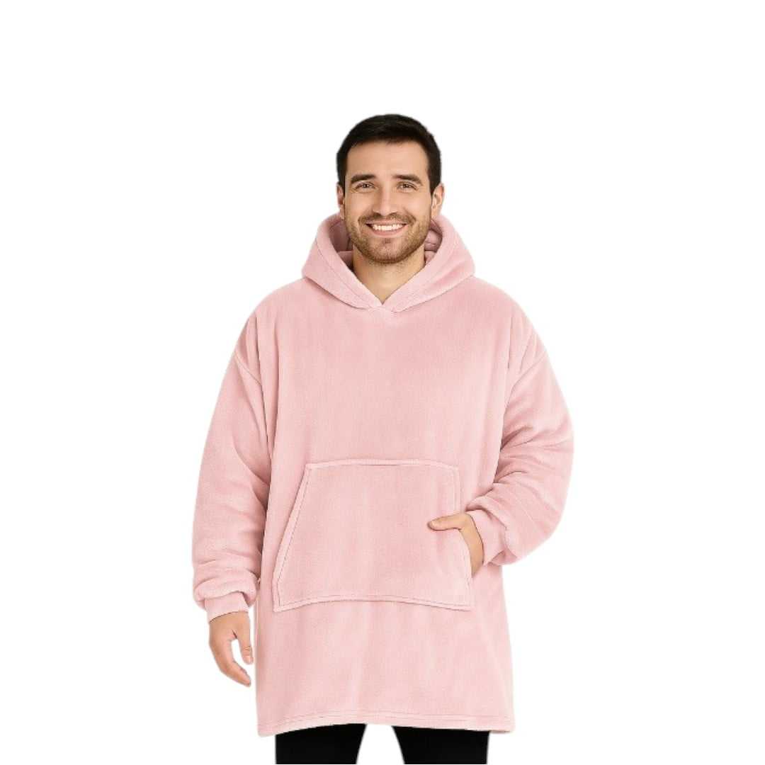 Genérico - Poleron Frazada Polar Manta Felpa Con Capucha Mujer Hombres Polerones Unisex