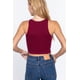 thumbnail image 2 of Saronite Top Corto Básico de Tirantes con Cuello Halter, Burdeos (para Mujer), 2 of 4