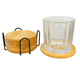 thumbnail image 1 of Set 6 Posavasos Circulares de Bambú con Soporte, 1 of 6