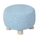 thumbnail image 3 of Reposapiés Redondo, Silla Antideslizante, Taburete Otomano Para Sofá, Guardería, Puerta, Color Azul, 3 of 5