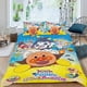 thumbnail image 2 of Anpanman Conjunto de sábanas temático, trío de piezas, cómodo y amigable con la piel, diseño único, regalo de decoración para el hogar para familiares, amigos y fans, 90 cm * 190 cm, 2 of 6