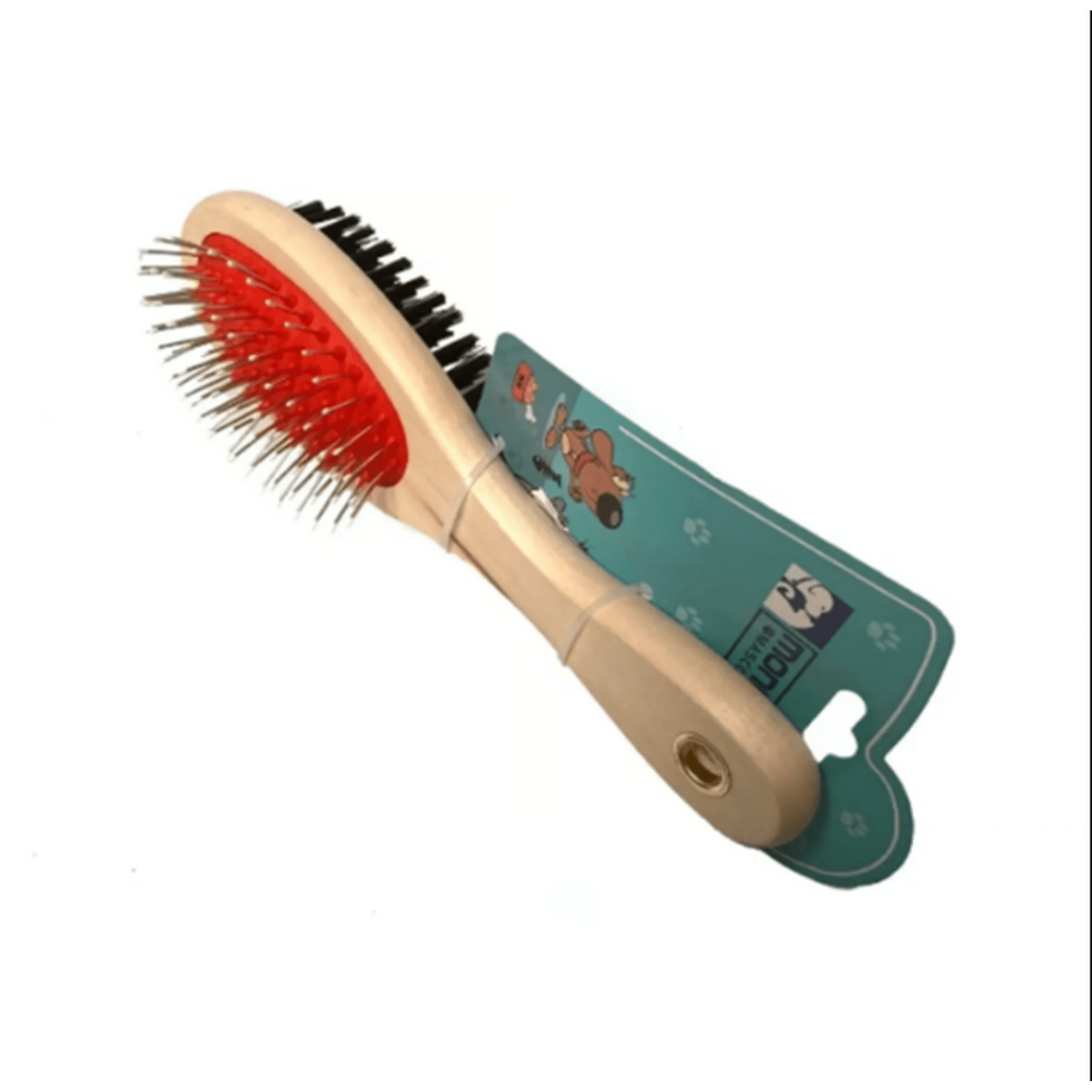 Genérico - Cepillo Doble Madera Para Perros Mascotas