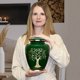 thumbnail image 3 of Urna funeraria Trupoint Memorials Tree of Life, color verde, tamaño grande, 3 of 7